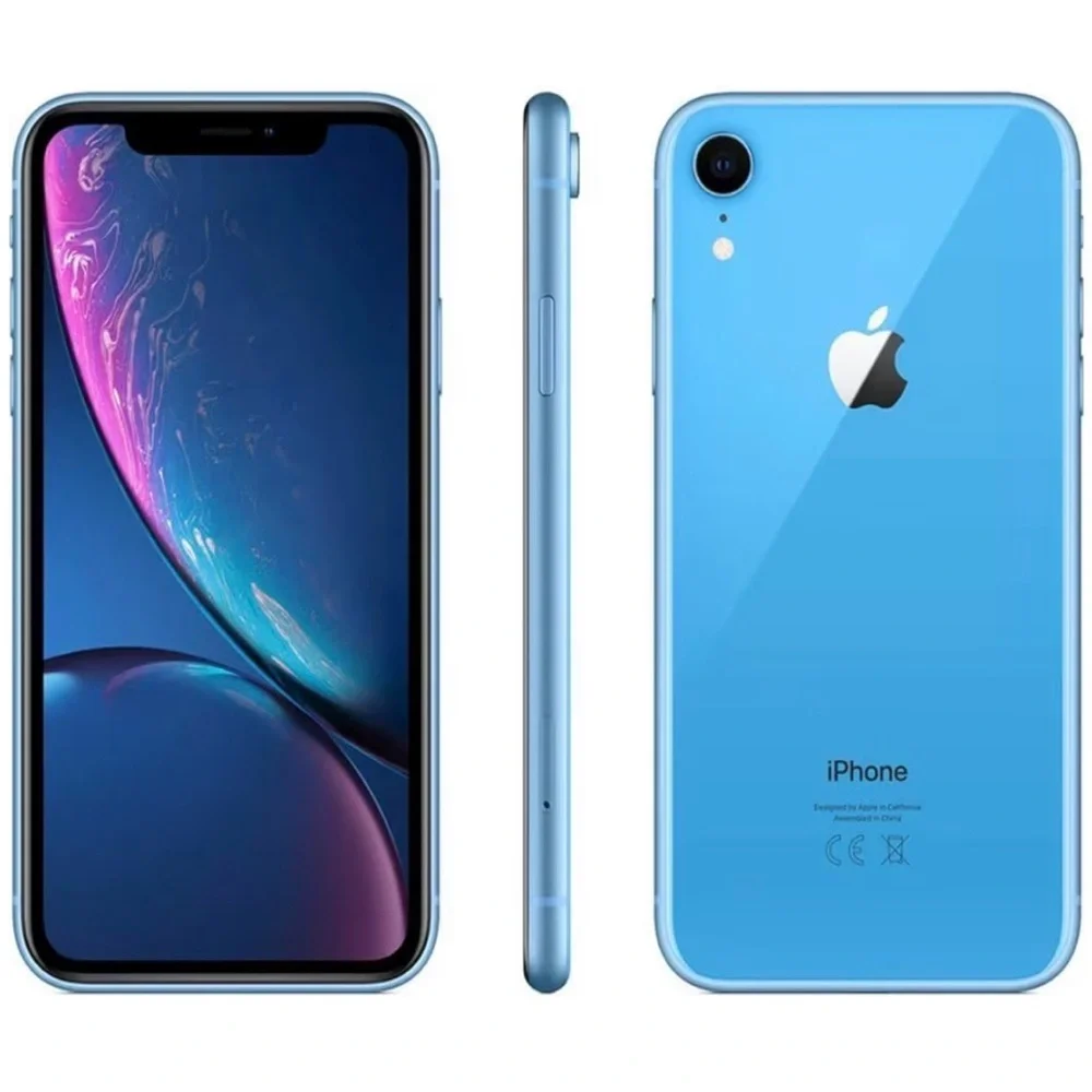 Apple iPhone XR,64GB, Blue - Unlocked (Renewed)